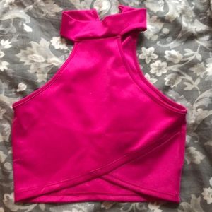 Hot pink crop top